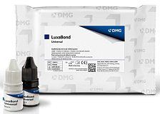 LuxaBond Universal 1x5ml Bond A, 1x4,5ml Bond B, 25 štětečků bílých, 25 endo štětečků,1x míchací paleta